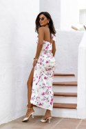 Komplet satynowy JOY Ecru flowers - S