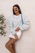 Bluza REMY print - Blue flowers - UNI