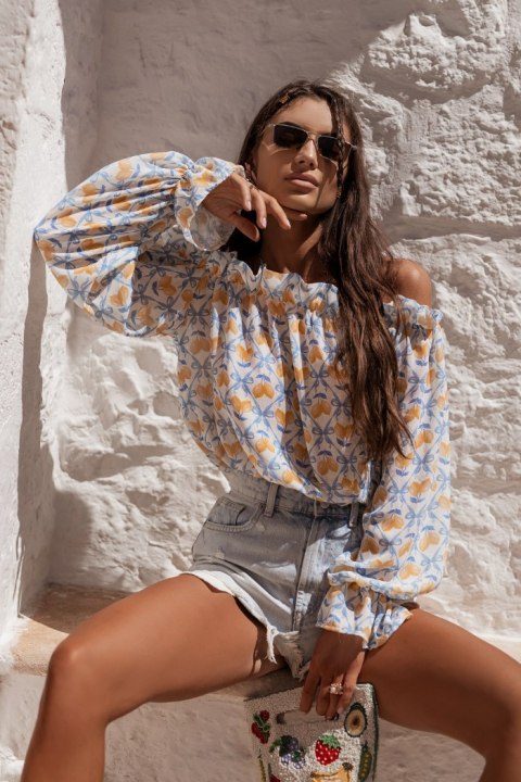 Bluzka Hiszpanka MIA - Blue limones - UNI