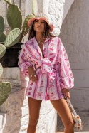 Komplet MOLLY len - Pink seaside - UNI