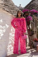 Komplet lniany MIA - Floria Pink - XS/S