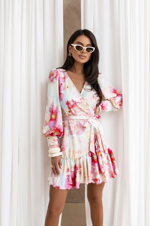 Sukienka ANNA - Neon bouquet - M/L