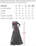 309-14 AMBER elegancka długa koronkowa suknia z dekoltem - czekolada Numoco