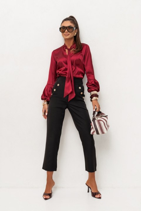 Koszula satynowa VIVIENNE - Bordo - S