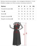 674-3 Elegancka dopasowana sukienka z kopertowym dekoltem, tiulowymi rękawami i rozcięciem - beżowa Numoco