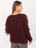 Sweter-MI-SW-1308.21-bordowy