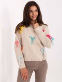 Sweter-PM-SW-SC82.41-jasny beżowy