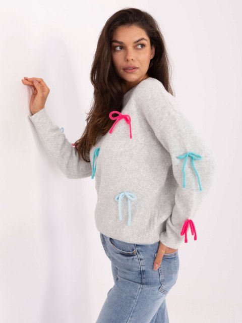 Sweter-PM-SW-SC82.41-jasny szary