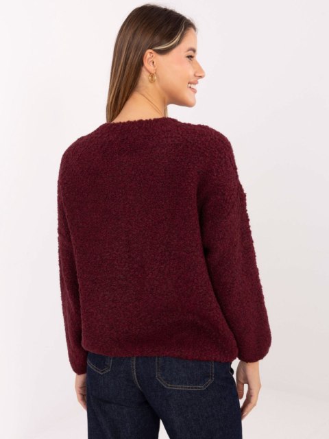 Sweter-MI-SW-3WB219.21-bordowy