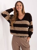 Sweter-MI-SW-WK3031.22-ciemny brązowy