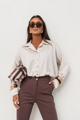 Koszula Satynowa MADDIE - Beż - S