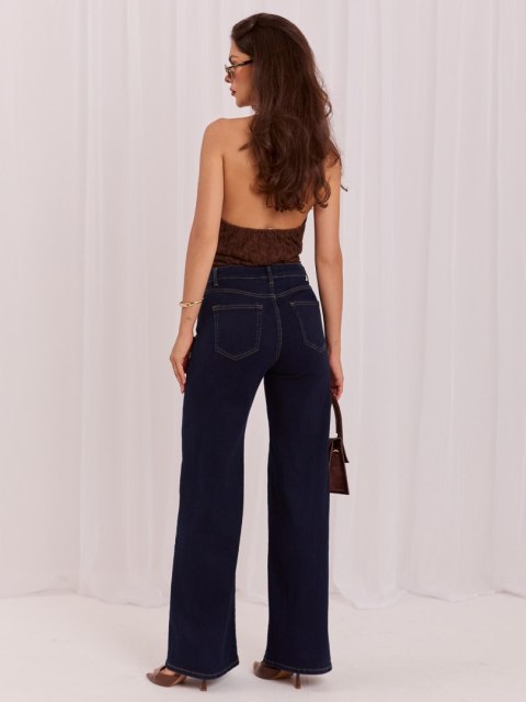 Spodnie jeans-IR-SP-K7031.87-granatowy
