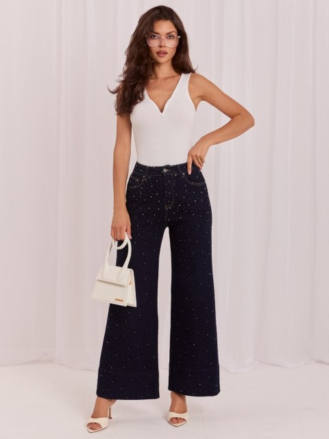 Spodnie jeans-IR-SP-K877-1.14-granatowy