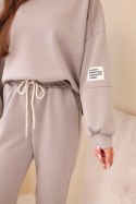 Komplet bluza + spodnie masełko ciemny beżowy
