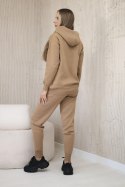 Komplet sweterkowy Bluza + Spodnie camelowy