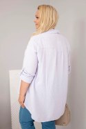 Koszula bawełniana muślinowa Plus Size jasno fioletowa