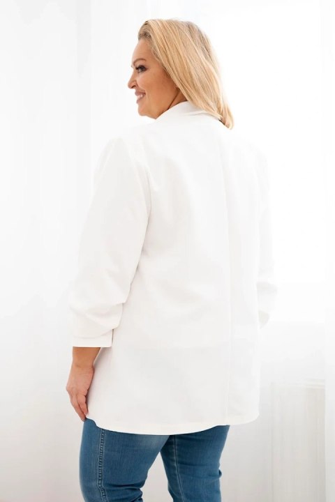Marynarka damska Plus Size elegancka ecru