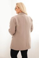 Marynarka damska Plus Size elegancka fango
