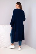 Sweter długi kardigan jasno granatowy