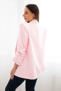 Marynarka z klapami elegancka cukierkowy róż