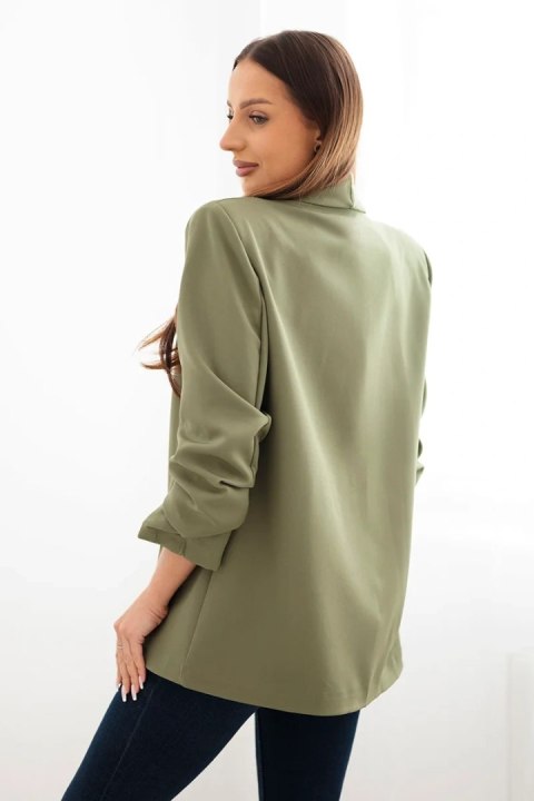 Marynarka z klapami elegancka jasne khaki