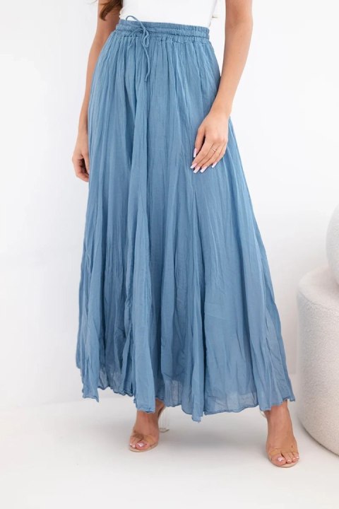 Spódnica damska maxi bawełniana z gumką w pasie jeansowa