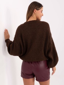 Sweter-MI-SW-1909.21-ciemny brązowy