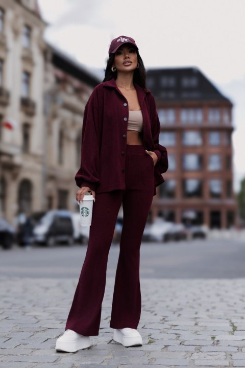 Komplet BLAIR sztruks - Bordo - M/L