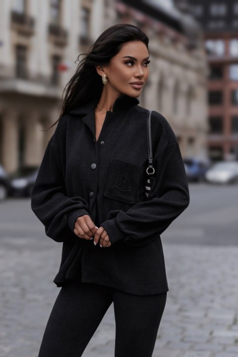Komplet BLAIR sztruks - Czarny - M/L