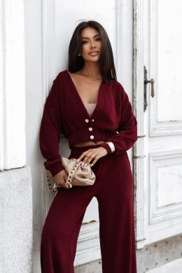 Komplet MEGGI sztruks - Bordo - M/L
