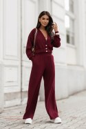 Komplet MEGGI sztruks - Bordo - M/L