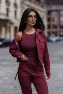 Milano 3 częściowy zestaw dresowy - Bordo - M/L