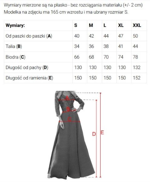 694-2 MIRELLA Elegancka rozkloszowana sukienka maxi z cekinowymi rękawami - czekoladowy brąz Numoco