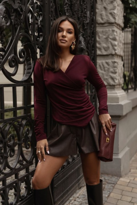 Bluzka CLAIRE - Bordo - M/L
