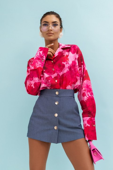Koszula Satynowa MADDIE - Very Pink - S