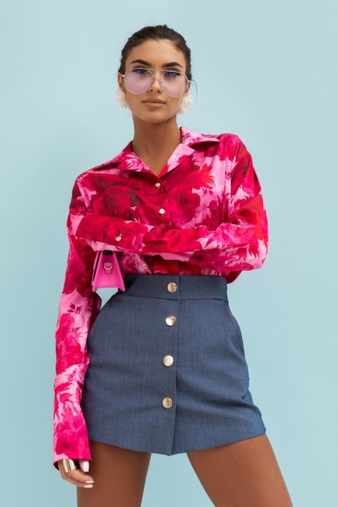 Koszula Satynowa MADDIE - Very Pink - S