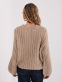 Sweter-MI-SW-1215.51-ciemny bezowy