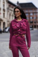 Milano 3 częściowy zestaw dresowy - Malina - XS/S