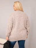 Sweter damski Plus Size o luźny kroju z długim rękawem fango
