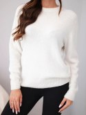 Sweter damski z baby alpaki z długim rękawem beżowy