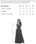 692-1 NAYA elegancka gorsetowa sukienka midi bez ramiączek z kokardą - czarna Numoco