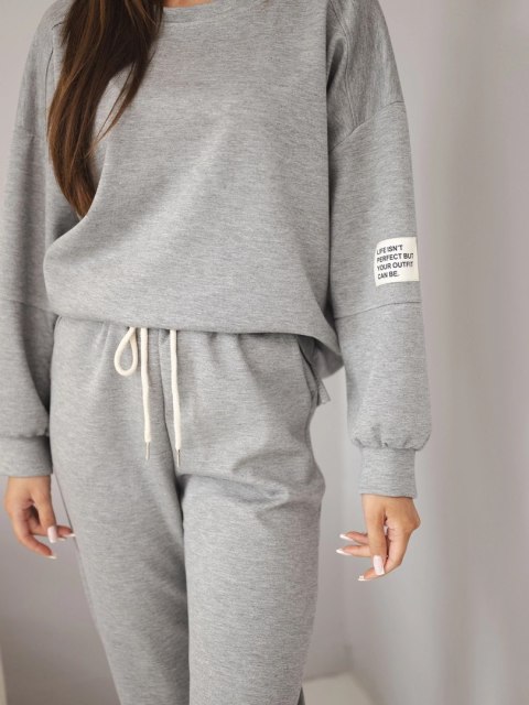Komplet bluza + spodnie masełko szary
