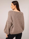 Sweter damski z dodatkiem wełny luźny fason fango