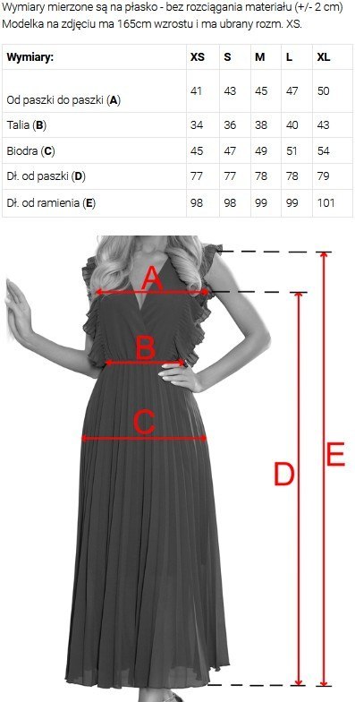 479-13 NINA elegancka sukienka z kopertowym dekoltem, rękawkiem i paskiem - beżowa z brokatem Numoco
