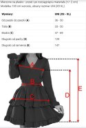 672-5 Romantyczna suknia maxi na wesele z haftowaną koronką i tiulem - czerwona Numoco basic