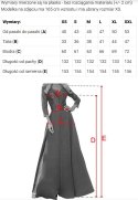 643-6 Elegancka wieczorowa suknia maxi z rozcięciem i różami - cukierkowy róż Numoco